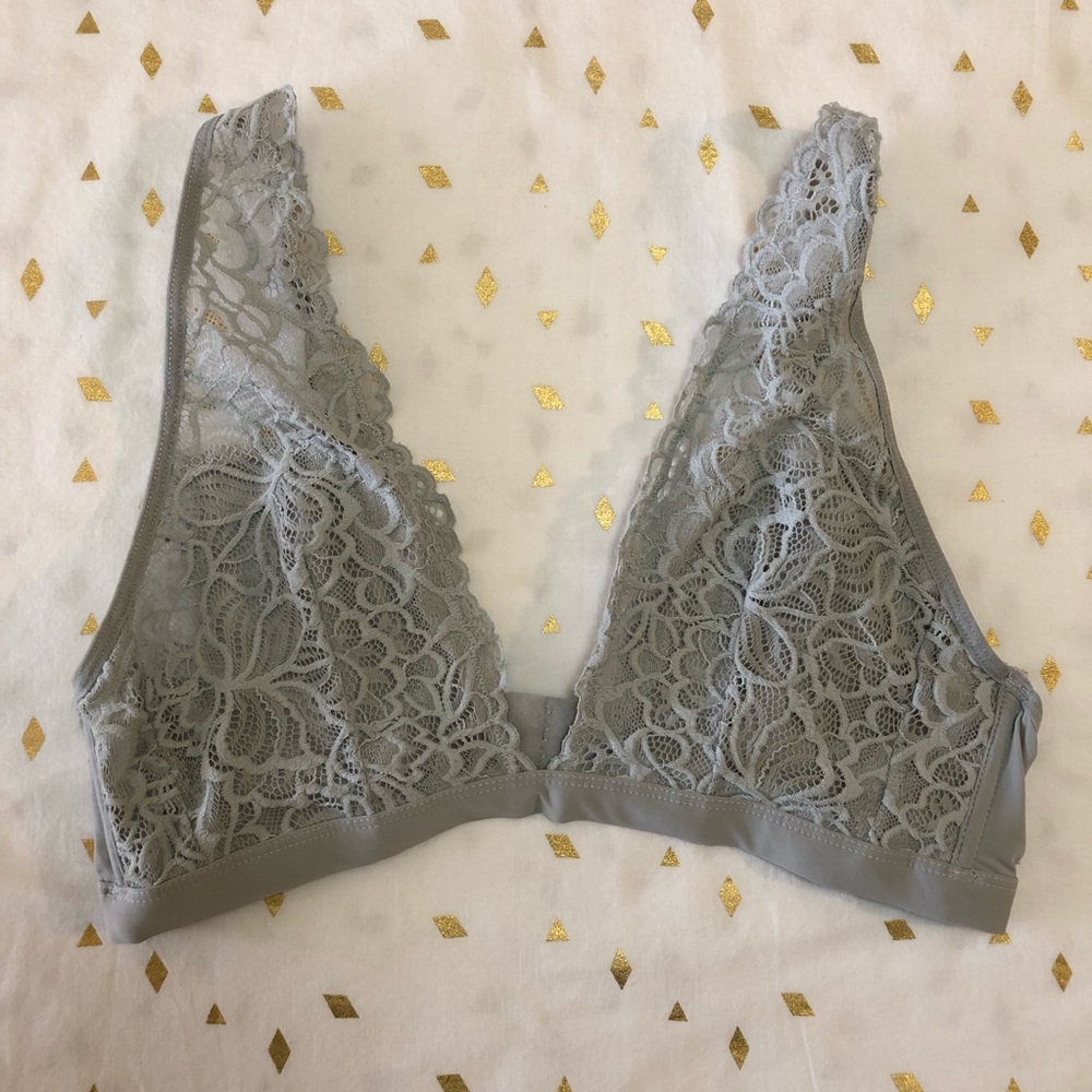 Grey Lace Bralette